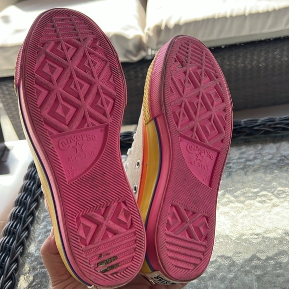 Converse Chuck Taylor All Star Low Top Rainbow Platform Sneakers Women’s 5.5 - Picture 7 of 11